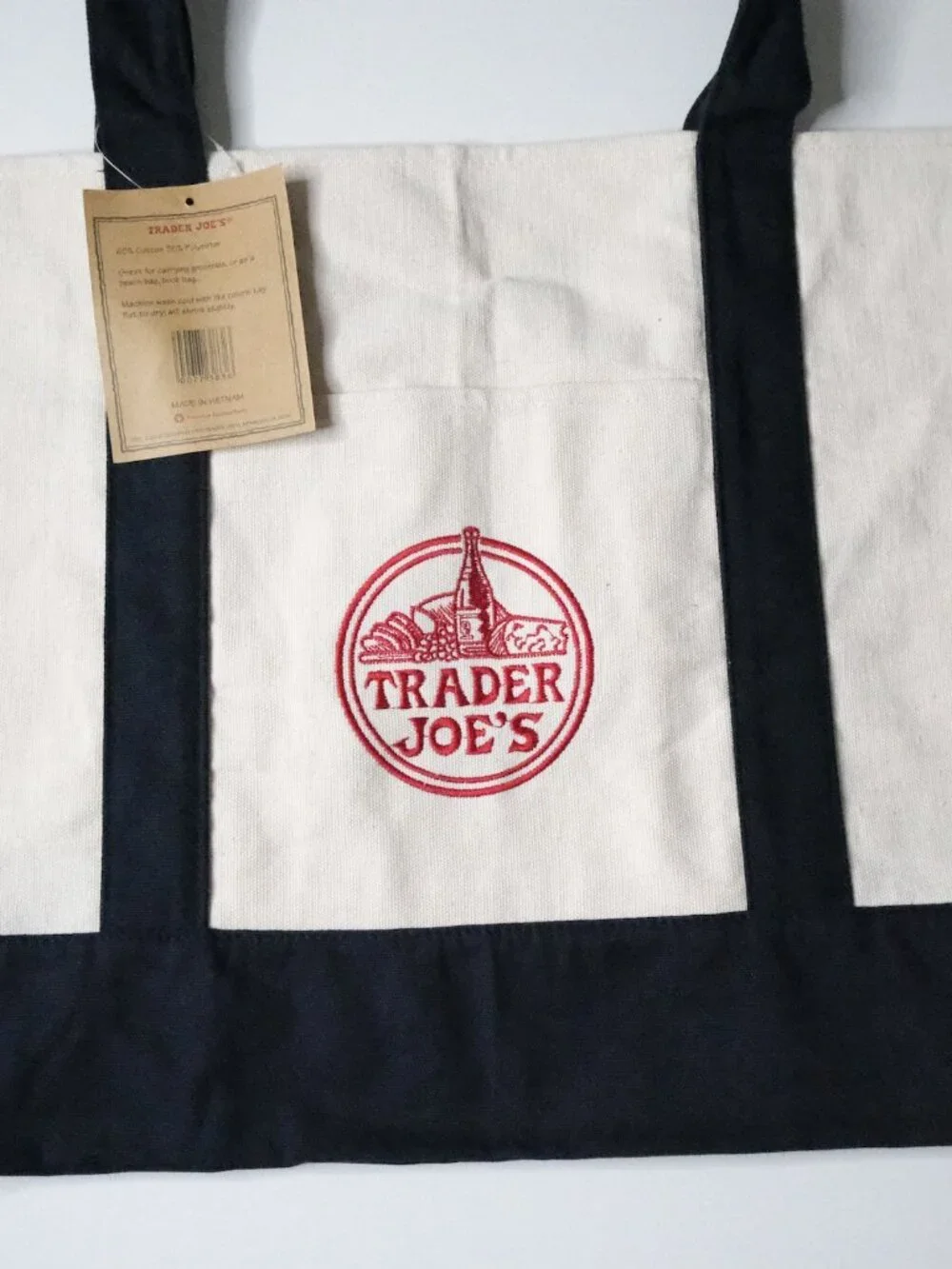 Trader Joe's canvas shopping grocery tote bag